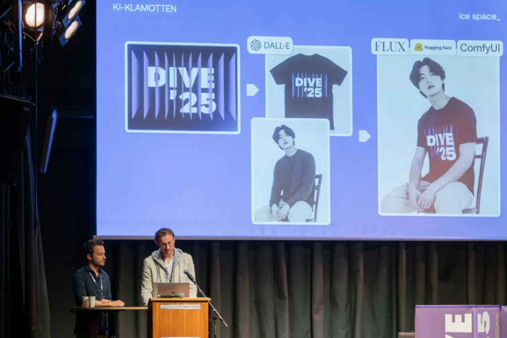 Vortrag von GPT.business über KI-generierten Content und visuelle Produktentwicklung mit DALL-E, FLUX und ComfyUI